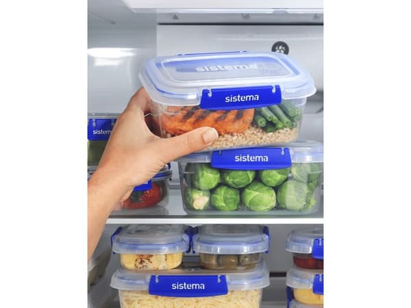 sistema matoppbevaringsbeholder KLIP IT PLUS 1 l blå