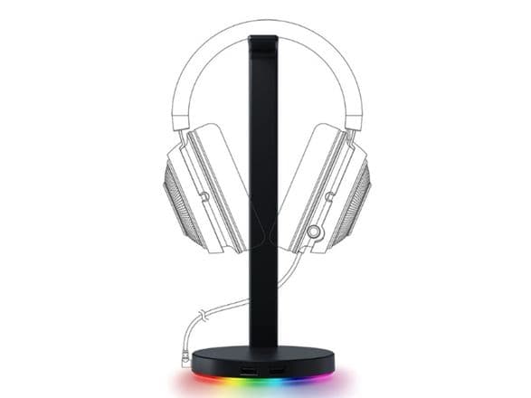 Razer Base Station V2 Chroma - Stativ for hovedtelefoner, headset - klassisk sort