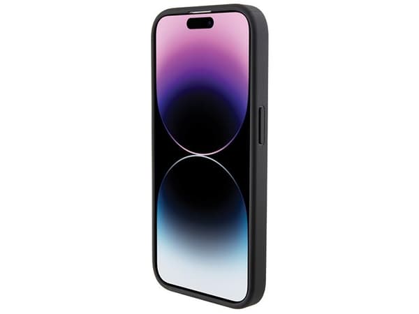 BMW mønster i lær-seter- etui til iPhone 15 Pro Max - svart