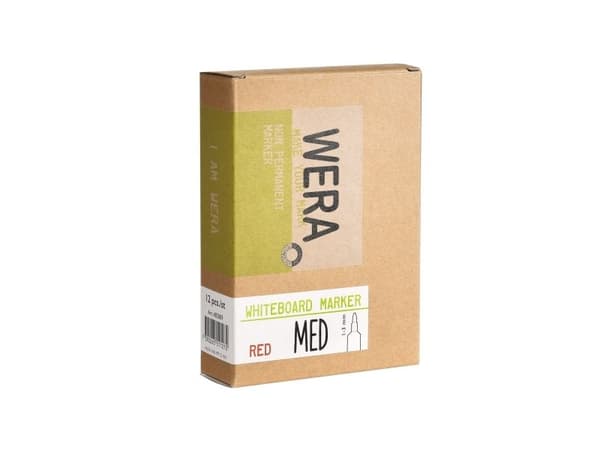Wera whiteboardpenna 1–4 mm blå (12 st.)