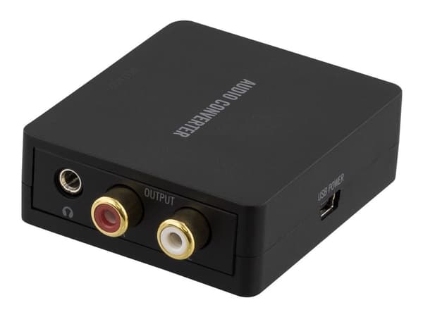 DELTACO DG-AN - SPDIF-til-analog-lydkonverter - svart