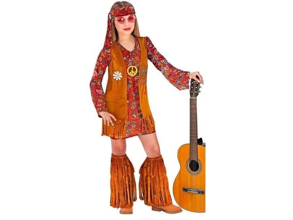 Hippie pige kostume