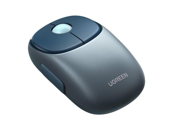 Ugreen Fun +, Ambidextrous, Trådlös RF + Bluetooth, 4000 DPI, Blå