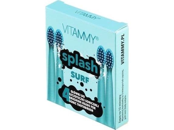 Vitammy kärki Splash Surf äänihammasharjaan 4kpl.