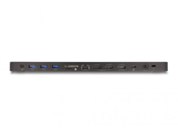 Delock - Dokkestasjon + notebookstativ - USB-C / Thunderbolt 3 / Thunderbolt 4 - 2 x HDMI, DP - 1GbE - 120 watt