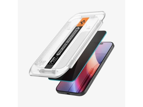 Spigen GLAS.tR EZ Fit | Privacy, Apple, iPhone 16 Pro Max, Läpinäkyvä, 2 kpl