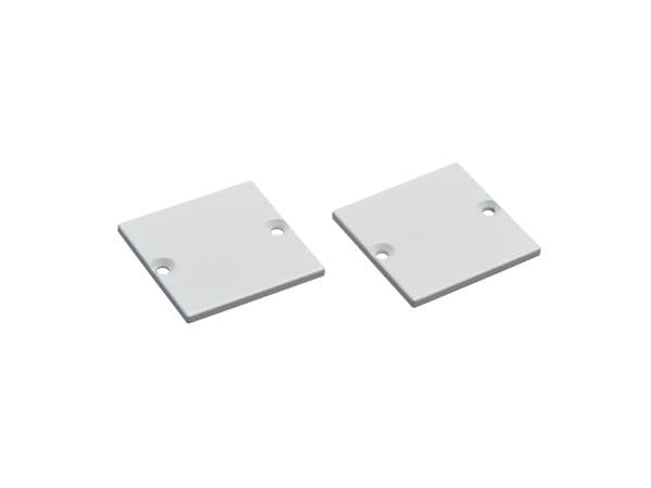 Ändstycke i aluminium för profil 30x30, vitlackerat. 2 st.