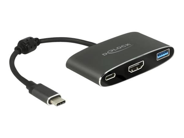 DeLOCK - Ekstern videoadapter - VL101 - USB-C 3.1 - HDMI - grå - detailsalg