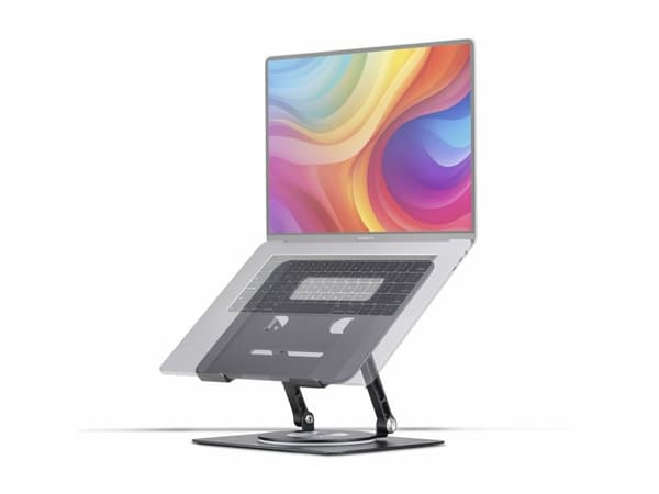 Startech - Notebookstativ - 360° roterende base - skrivebord - sølv