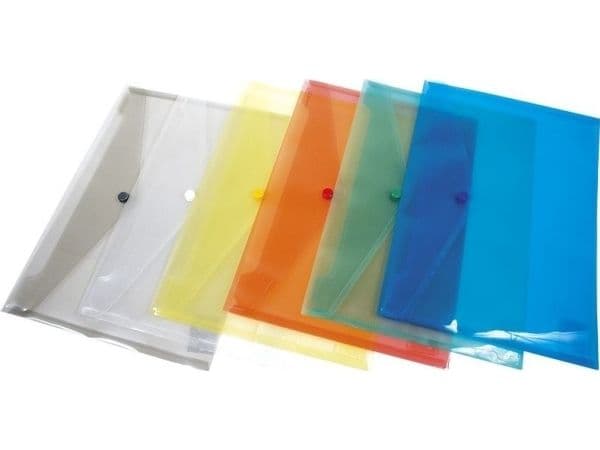 Donau Envelope DONAU folder with clasp, PP, C5, 180 micron, smoke
