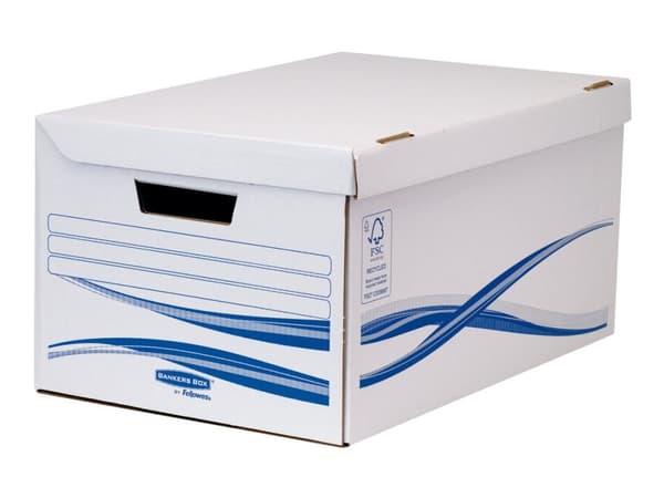Bankers Box Basic Maxi A4+ - Boxfil - ryggbredd: 80 mm - vit (paket om 6)