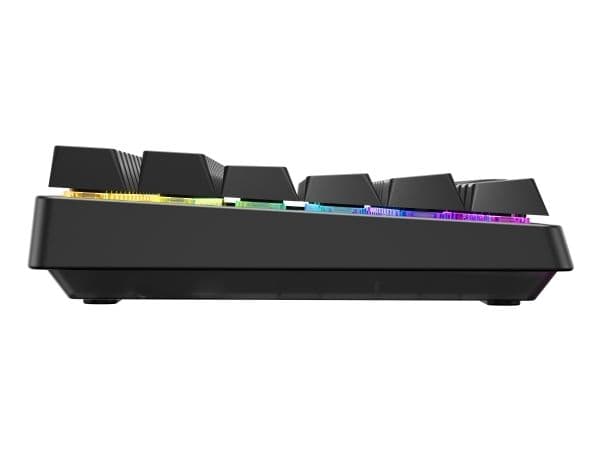 CHERRY XTRFY K33 Compact Wireless, Langaton, USB + RF Wireless + Bluetooth, Mem-chanical key switch, AZERTY, RGB LED, Musta