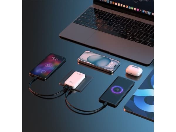 Dudao A65Q Adapter 65Watt GaN 1xUSB-C + 1xUSB-A Hvid