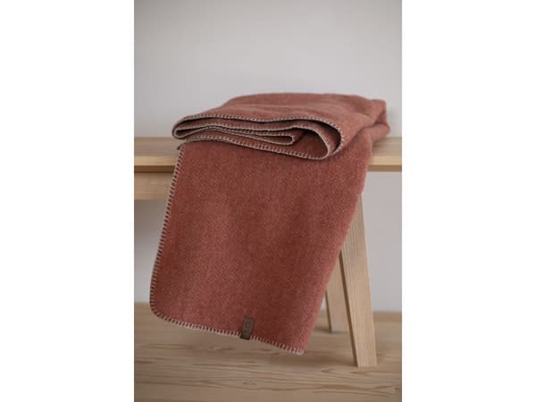 Fussenegger MERANO wool-blend throw "terra Cotta 160x200 cm