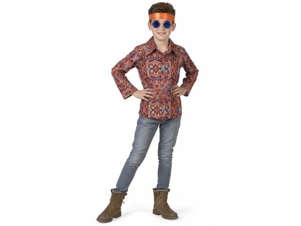 70er hippie skjorte, dreng