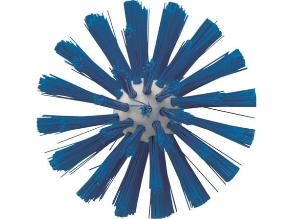 Rørbørstehoved, Vikan, 17cm, Ø10cm, blå, polyester/PP/rustfrit stål