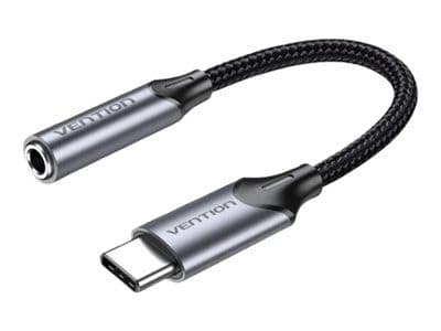 Adapteris Vention BGMHF USB-C M do 3.5mm Jack 1M (pilka)