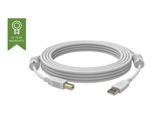 Vision Techconnect - USB-kabel - USB typ B (hane) till USB (hane) - USB 2.0 - 2 m - vit