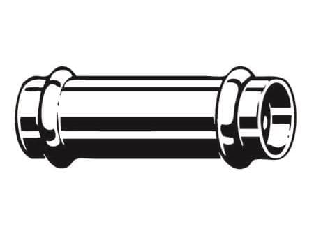 Sanpress inox skydemuffe 42 mm rustfrit stål
