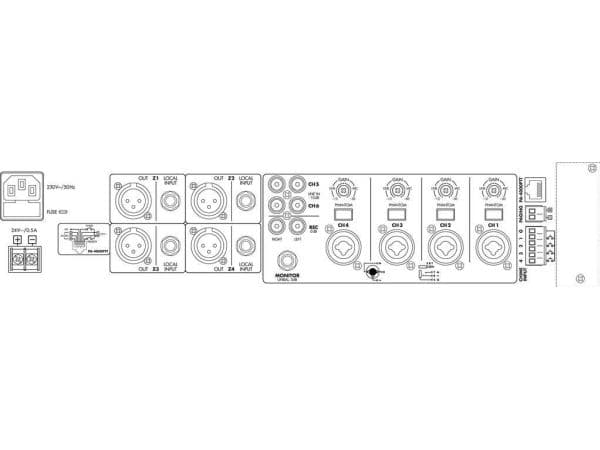 Monacor PA-6040MPX, Lajittelu