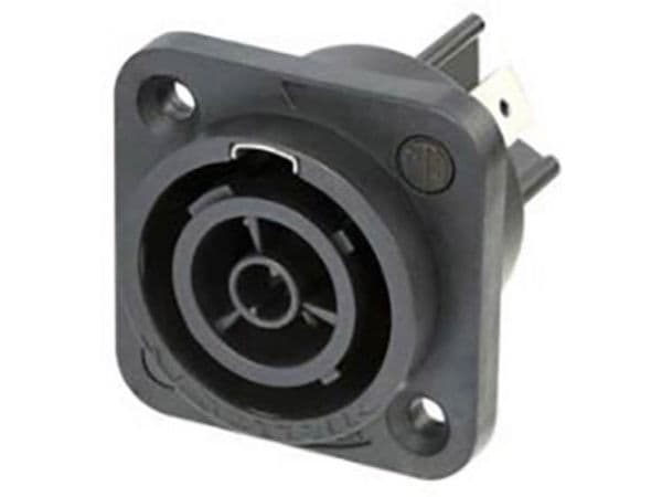Neutrik NAC3FPX-TOP, Sort, Polyamid, Rustfritt stål, Kopper, Kobberlegering, IP65, 2,5 mm²