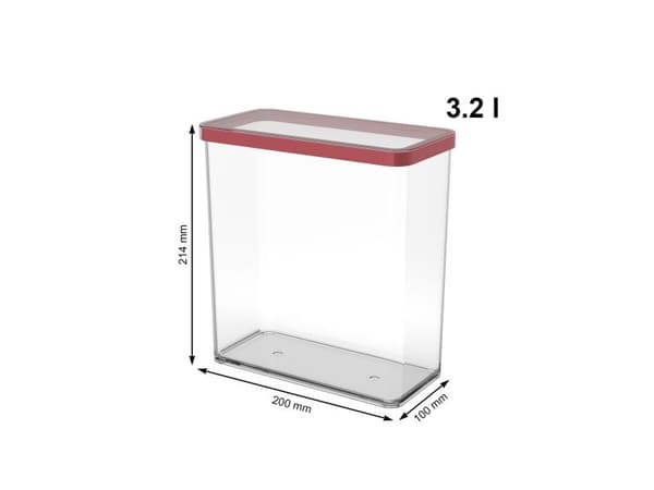Rotho 1160800096WS, Container, Rektangulär, 3,2 l, Transparent, Plast, -20 ° C