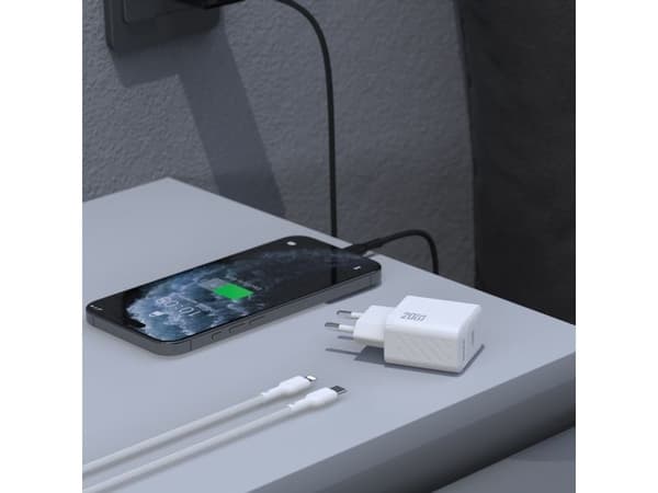 Dudao A26LEU Adapter 20Watt 1xUSB-C (1m USB-C to Lightning cable included) Sort