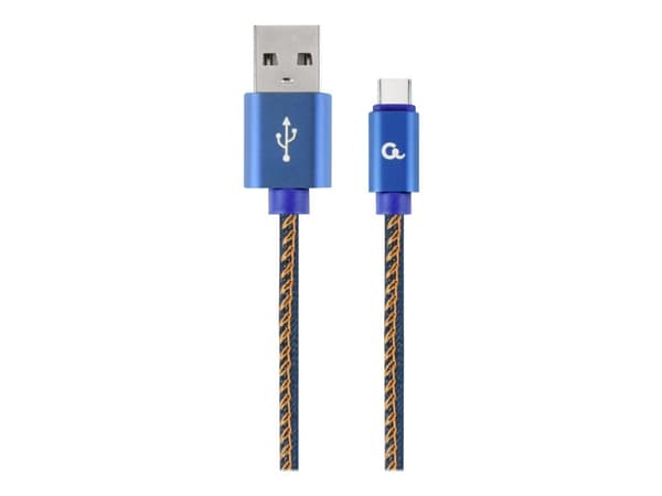 Cablexpert CC-USB2J-AMCM-2M-BL, 2 m, USB A, USB C, USB 2.0, 480 Mbit/s, Sininen