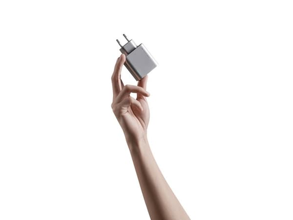 Cuktech 65W GaN 2xUSB-C 1xUSB-A verkkovirtalaturi - Harmaa