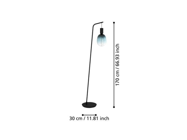 EGLO CRANLEY FLOOR E27 H1700 MUSTA