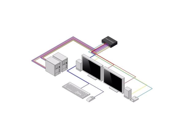 Startech - KVM / lyd / USB-svitsj - 2 x KVM/lyd/USB - 1 lokalbruker - stasjonær - TAA-samsvar