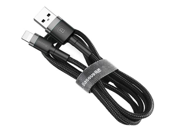 Baseus Cafule - Lightning-kabel - Lightning hann til USB hann - 3 m - grå, svart