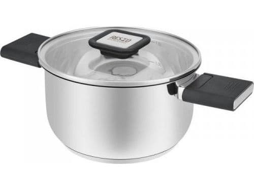 Resto Kitchenware Anser gryte 1,6 l rund svart rustfritt stål