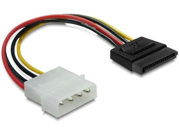 Delock - Strømadapter - SATA-strøm (hann) til 4-pin intern strøm (hann) - 6 cm