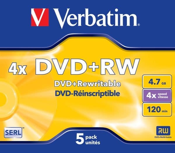 Verbatim DataLifePlus - 5 x DVD+RW - 4.7 GB 4x - CD-eske