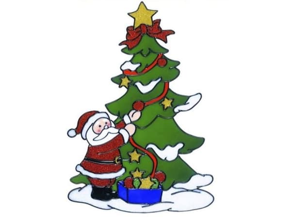 Julgrans fönsterdekoration