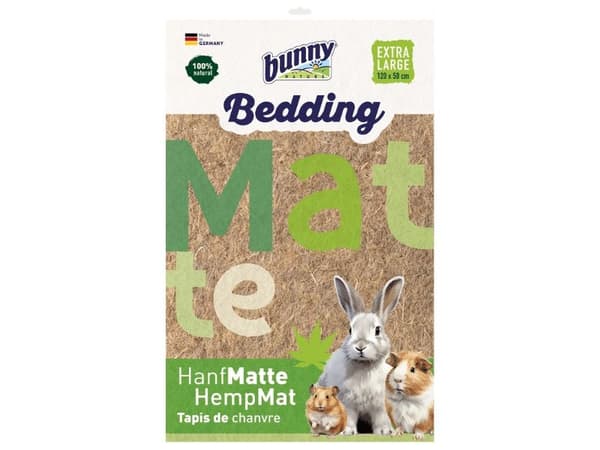 Bunny nature bäddmatta - hampa - L