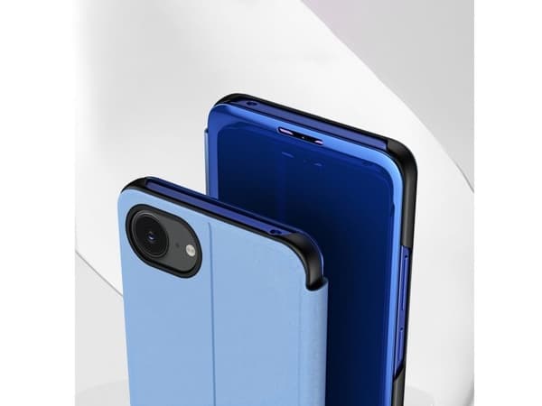 Clear View Fodral för iPhone 16e flip cover - blå