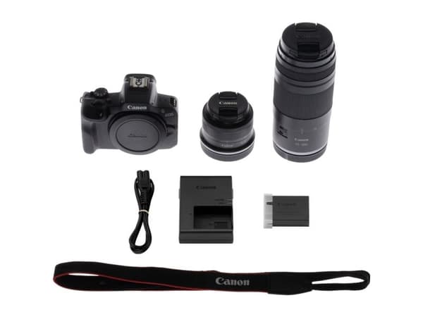 Canon EOS R100 + RF-S 18-45mm + RF 75-300mm diat