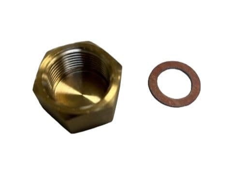 GOTTFRED P 3/4" slutmuff med rödgods packning