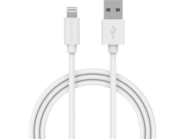 Ladelingskabel USB-A/Lightning hvit 100 cm