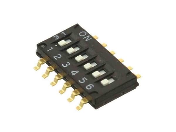 Omron A6H-6102 DIP-switch, poltal 6 SMD, 1 st