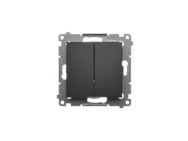 Kontakt-Simon Simon 54 Candlestick switch (module) 10AX 250V quick disconnect black mat DW5.01/49