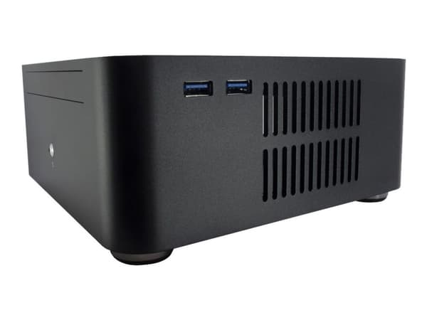 Inter-Tech A80S - USFF - mini-ITX - strømadapter 60 watt - svart - USB