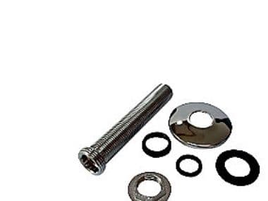 Lige tilgangsstykke 3/4"x1/2" længde 120 mm med Ø70 mm roset