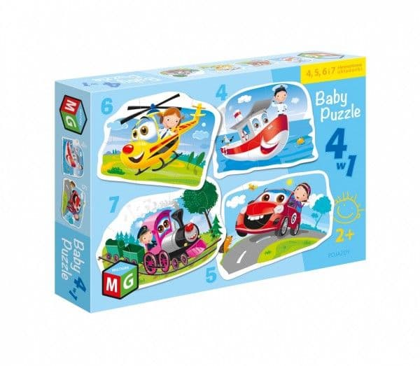Multigame Puzzle 4in1 babybiler -