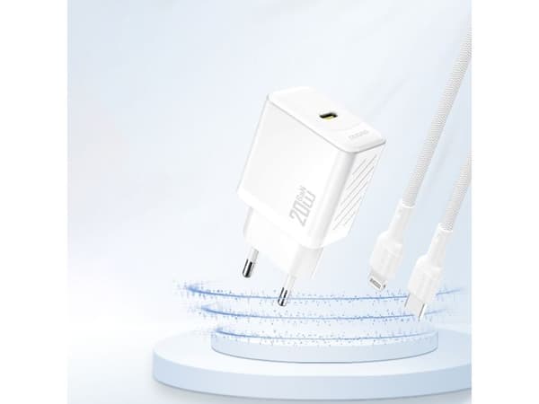 Dudao A26EU Adapter 20Watt GaN 1xUSB-C Hvid