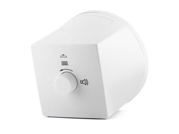 Braun BC07W-DCF, Quartz-väckarklocka, Rund, Vit, 2 År, Analog, Batteri