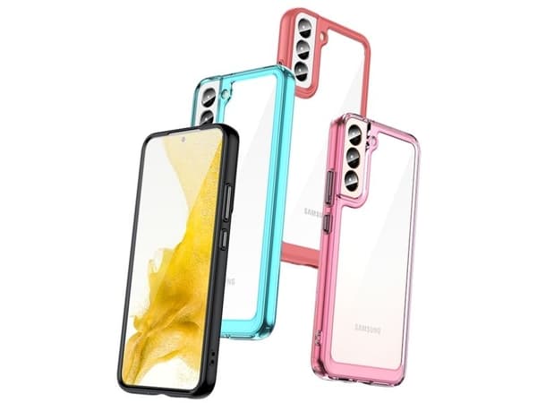Outer Space Case case for Samsung Galaxy S22+ (S22 Plus) rigid case with gel frame red