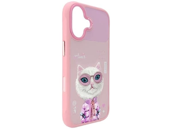 Nimmy Cool&amp;Cute 2.0 kattedeksel til iPhone 17 - rosa